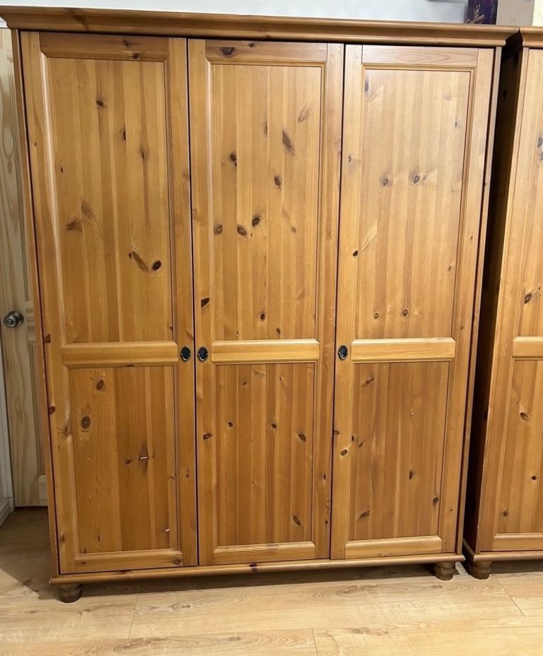 Solid pine wardrobe