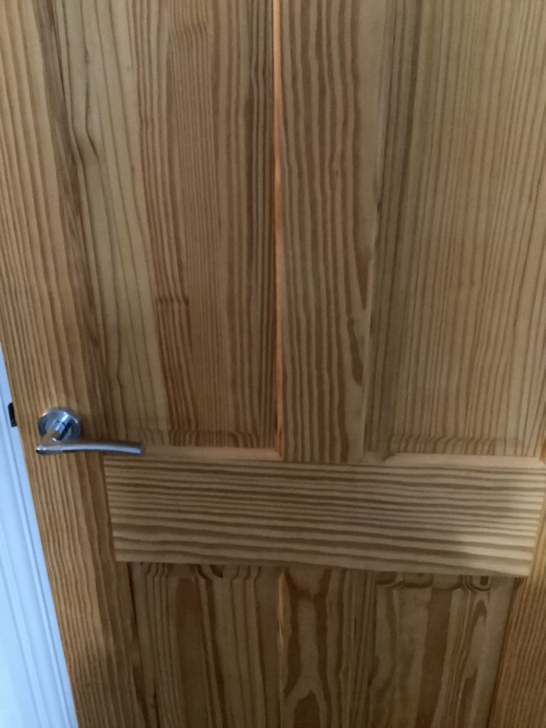 Pine internal doors with handles and hinges. VGC.