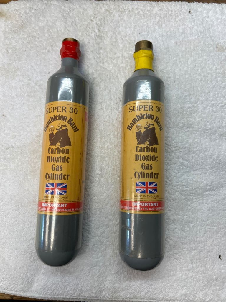 Hambleton Bard CO2 Cylinders - nearly full