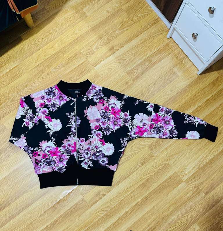 Jane Norman Floral Bomber Jacket - UK 10, Good Condition