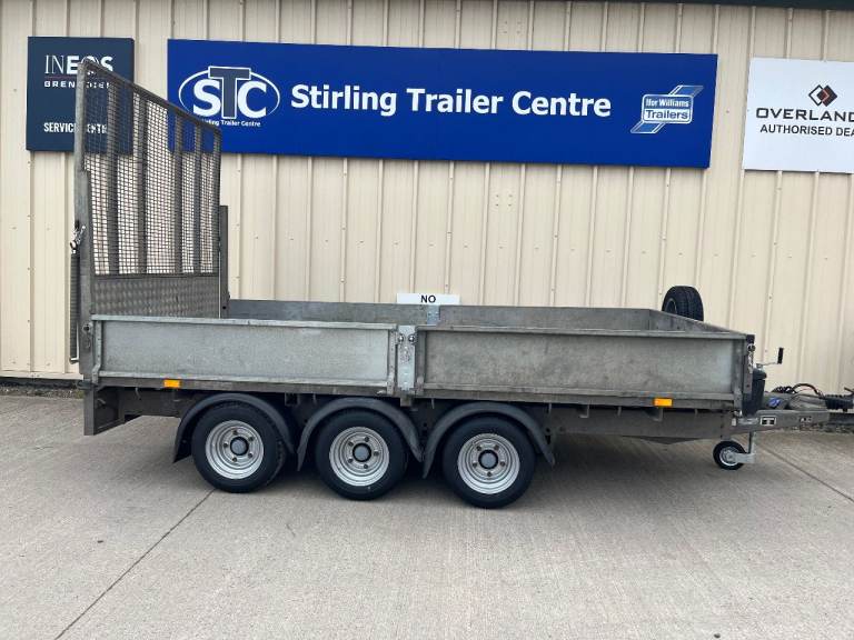 IFOR WILLIAMS LM126 12X6 FLATBED WITH FULL RAMP & DROPSIDES WITH WARRANTY 