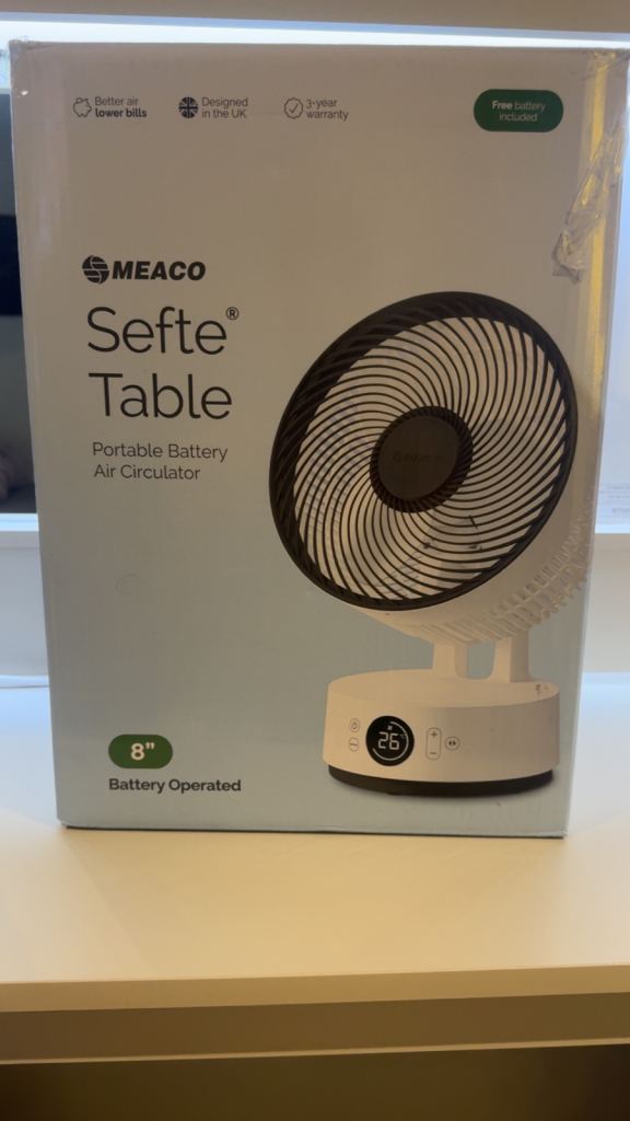 MeacoFan Sefte® 8” Rechargeable Fan with Replaceable Battery