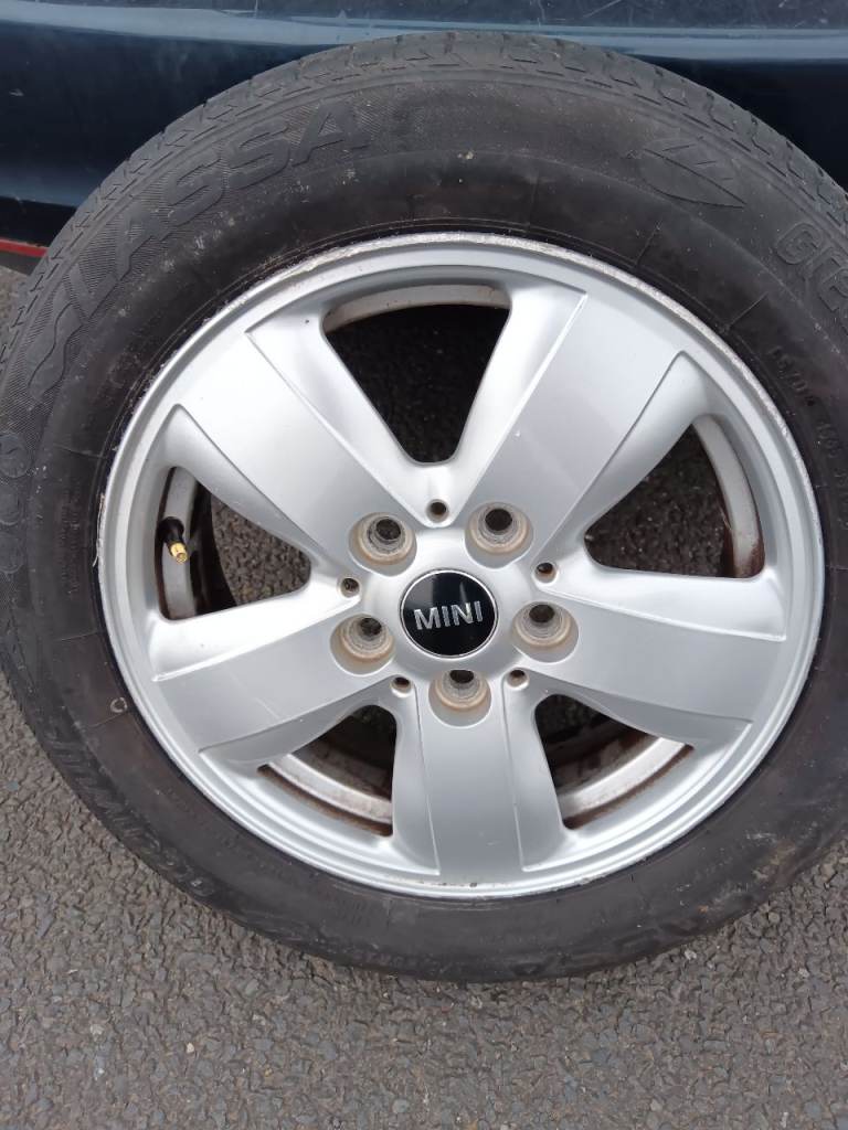 Mini f56 alloy wheel and tyre, 175/65/15, about 5mm, good condition 