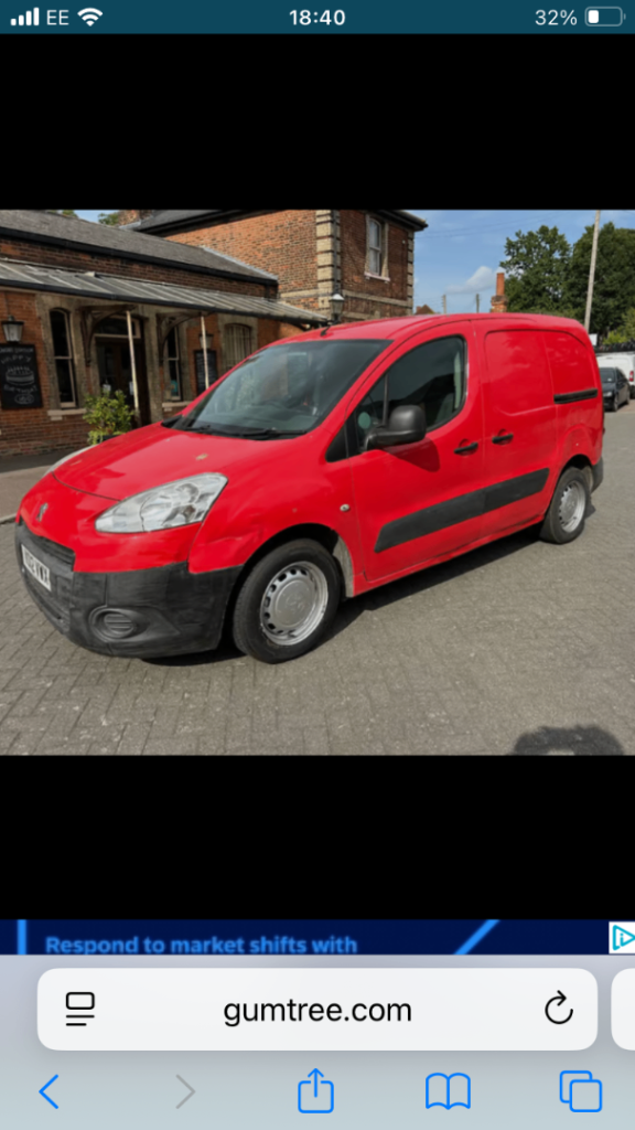Peugeot, PARTNER, Panel Van, 2012, Manual, 1560 (cc)