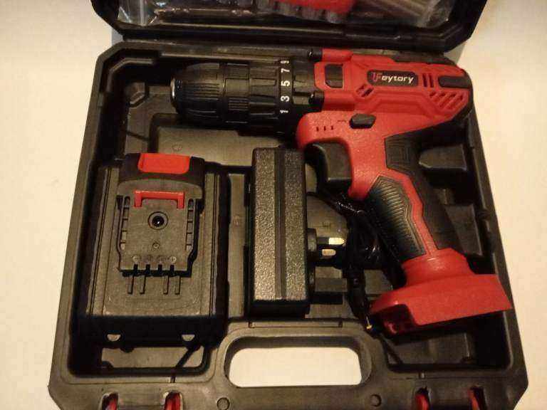 Cordless Electric Drill with Charger and Case