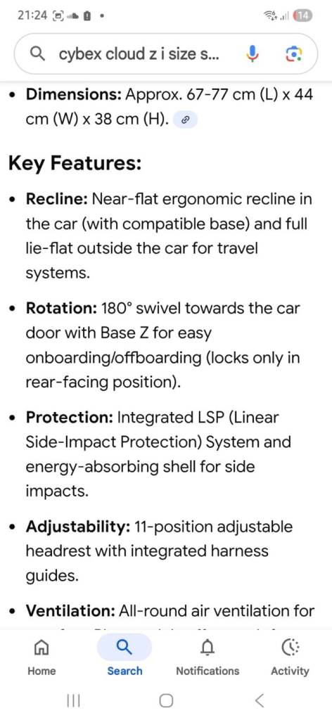 Cybex car seats and 360 isofix bases