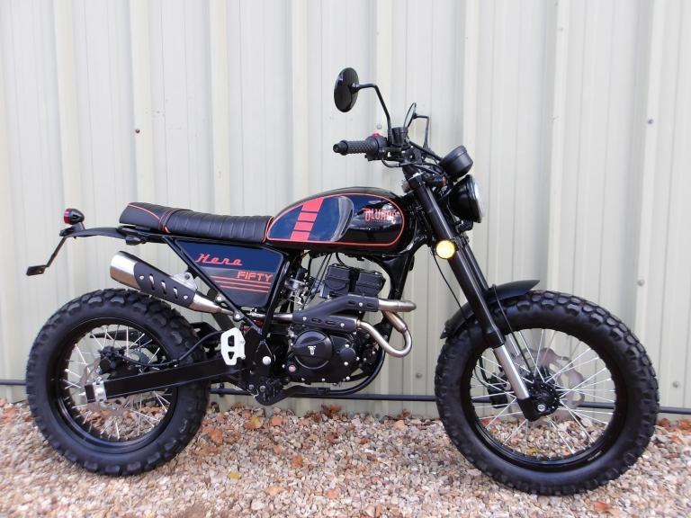 Bluroc Hero 50cc Brand New Leaner Legal Retro Scrambler * UK Delivery *