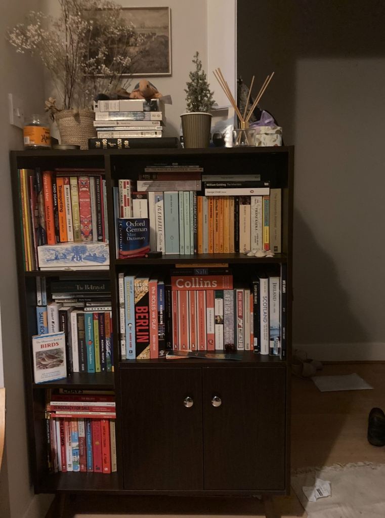 Small black bookcase