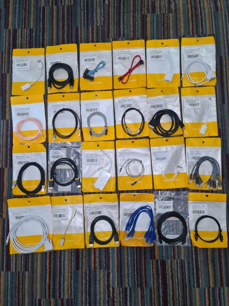 Joblot Mixed Cables Computer Mobile Selection All New