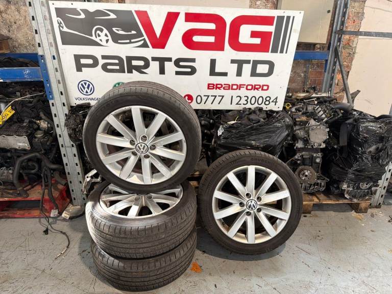 VW GOLF MK6 - GT ALLOY & TYRES X 4 - 5X112 - 17 INCH - GENUINE -2008-16