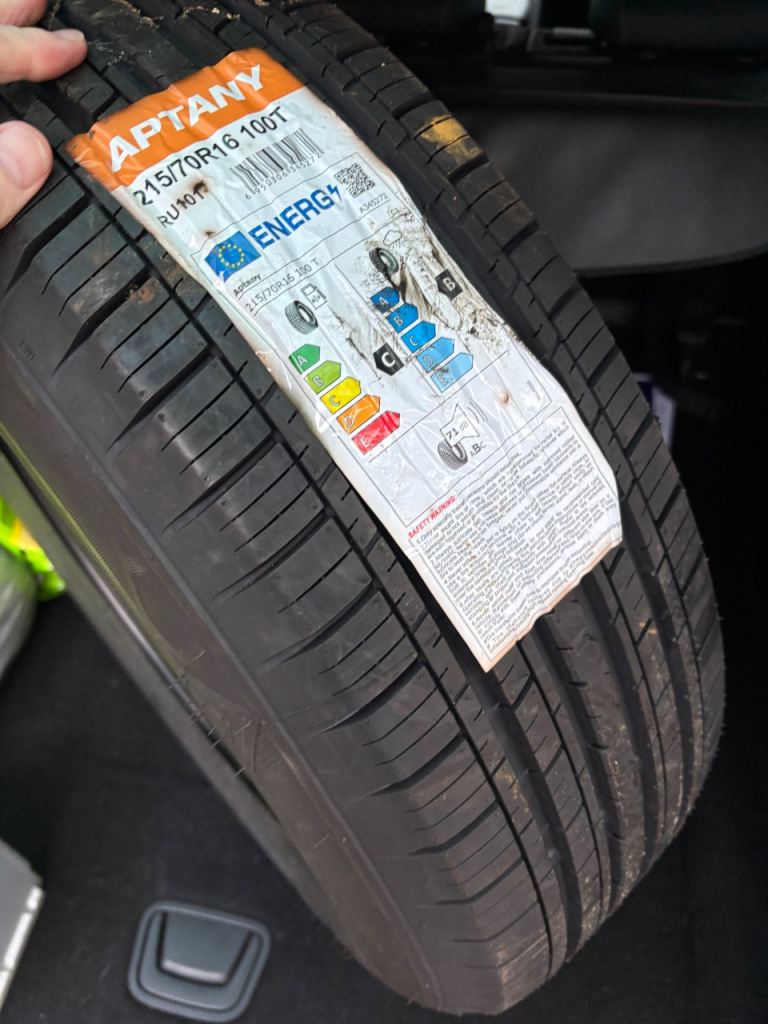 Spare wheel and tyre 
