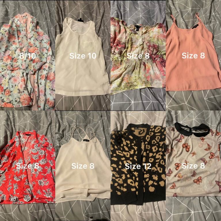 Bundle of Women's Tops and Cardigan – Sizes 8, 10, 12