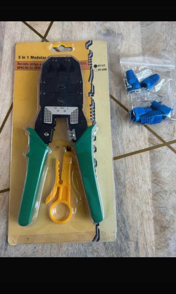 3‑in‑1 Modular Crimping Tool Set – RJ45 / RJ12 / RJ11 + extras