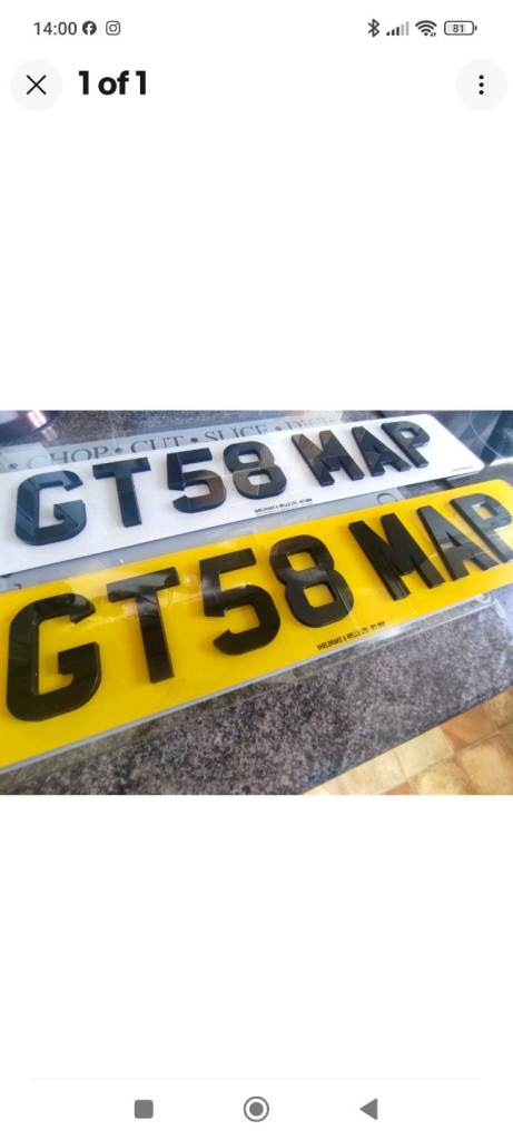 Private plate GT58 MAP on retention 