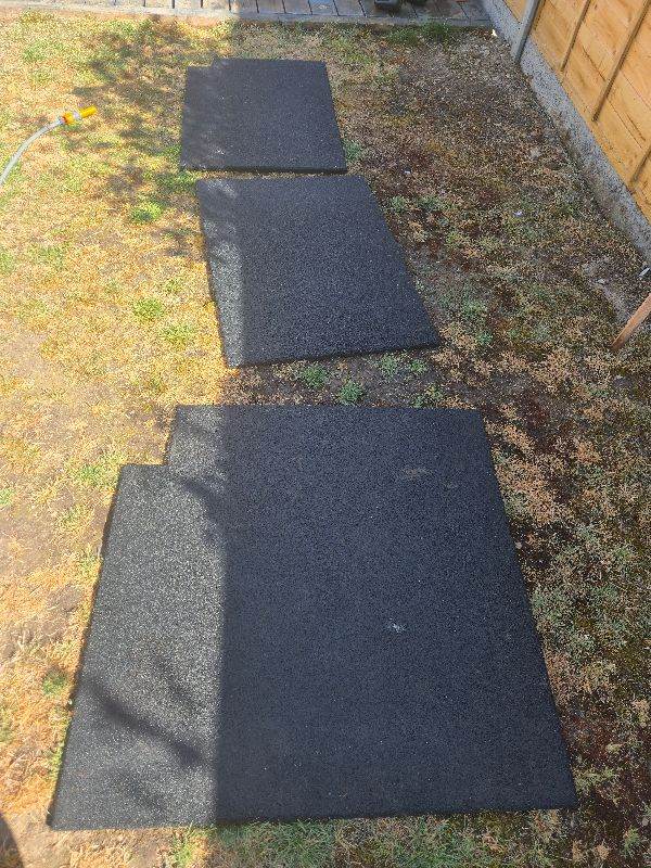 Black Rubber Garden Path Mats – Good Condition