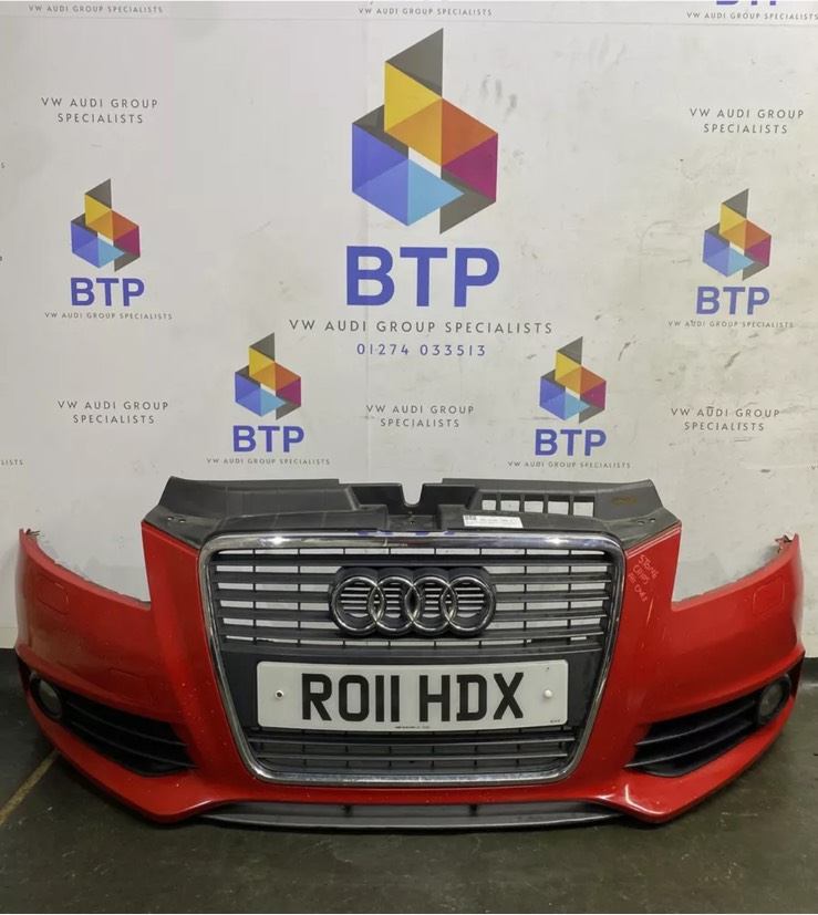 AUDI A3 SPORTBACK TDI S LINE HATCHBACK BUMPER (FRONT) RED 8P  LY3J