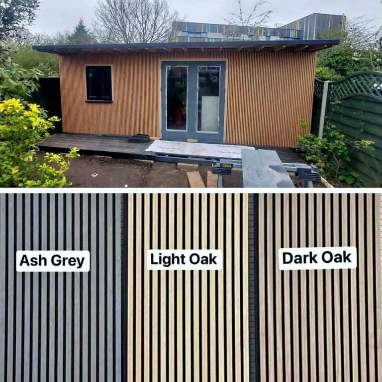 New Acoustic Slat Wall Panels - Ash Grey, Light Oak, Dark Oak