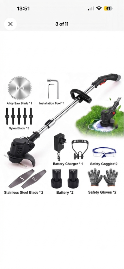 Cordless grass weed strimmer 