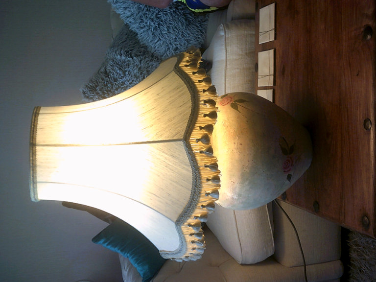 Heavyweight Ceramic / Pottery Lamp With Shade