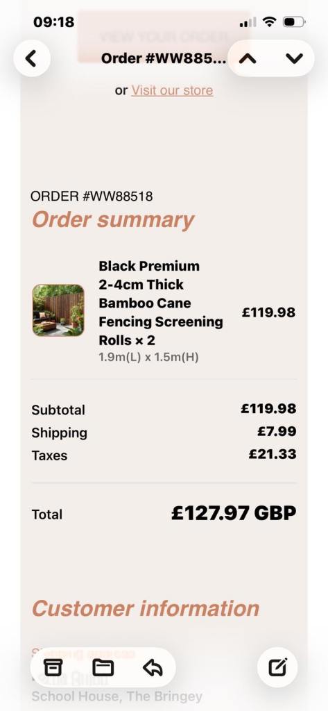 Black Bamboo Cane Fencing
