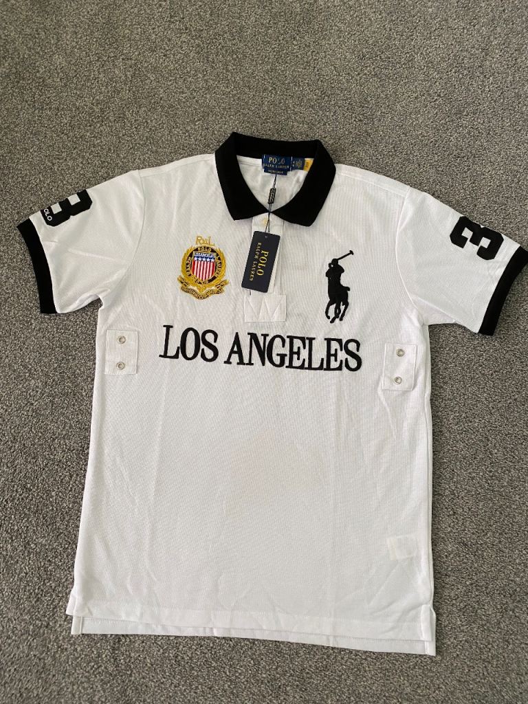 Polo Ralph Lauren Custom Slim Fit T-Shirt - White, Size M, New with Tags