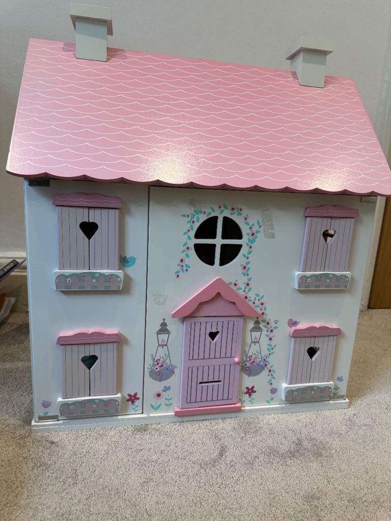 Wooden Doll House with Accessories 