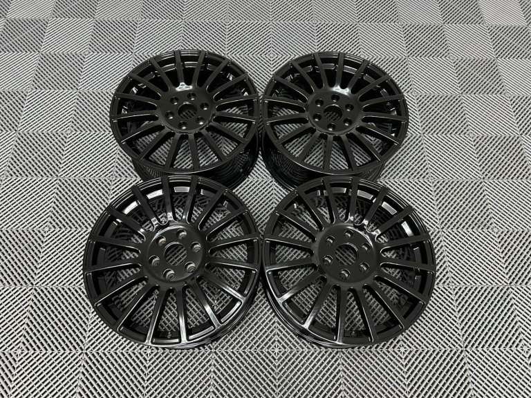 18" Multi Spoke wheels Ford Transit Custom Van Vw Transporter T7 74.5 6x120 Gloss Black