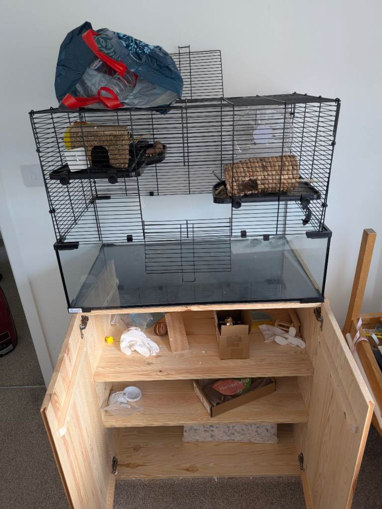 Hamster Cage & Cupboard