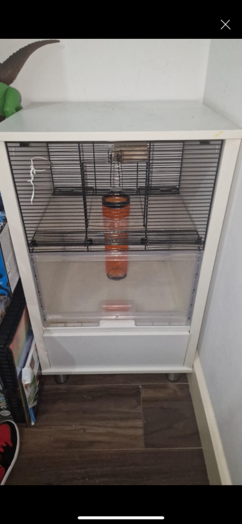 Large Hamster Cage – Good Condition, White