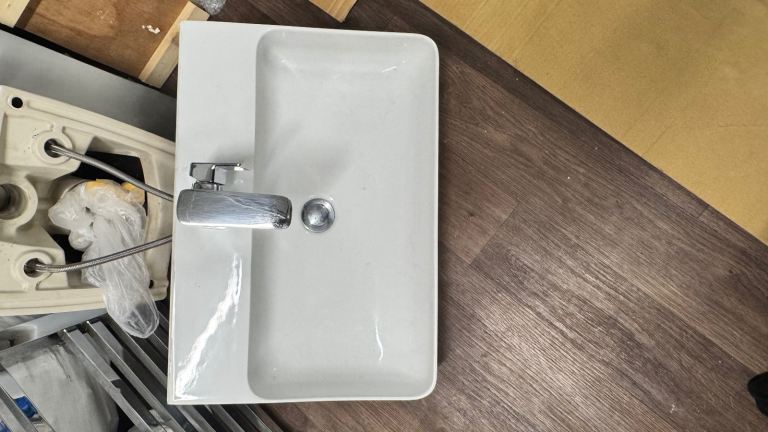 LAUFEN Ceramic Bathroom Basin with Chrome Tap