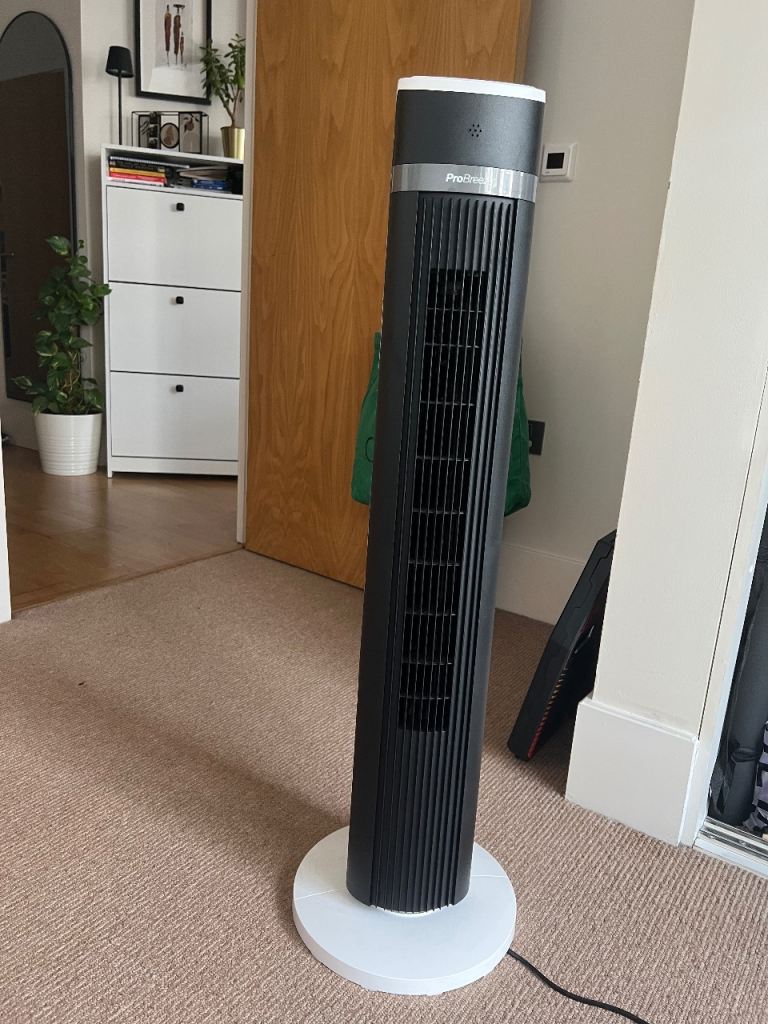 Bladeless Tower Fan – 40” with Remote (Quiet & Powerful)