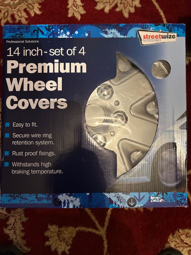 Streetwize 14 inch Premium Wheel Covers - Set of 4, New