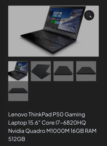 Lenovo ThinkPad P50 Laptop - i7, 16GB RAM, 512GB SSD, 15.6 inch