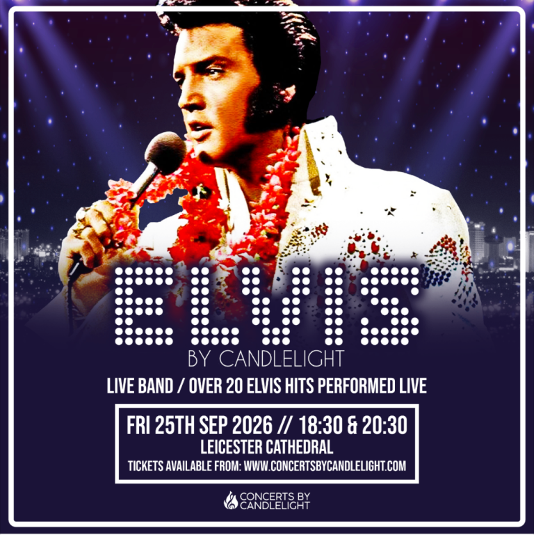 2 x Premium Tickets Elvis By Candlelight at Leicester Cathedral Fri 25 September 2026