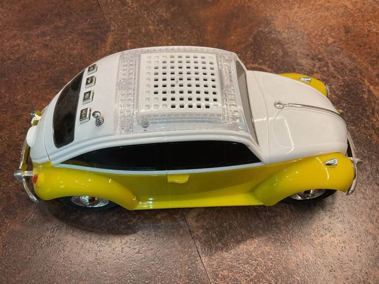 VW Beetle Shaped Rechargeable Bluetooth Speaker - great Xmas stocking filler