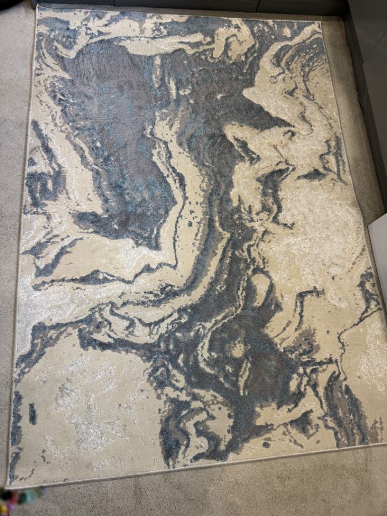 Cadiz Rug 120 x 170 cm - Aqua Stone, 100% Polyester