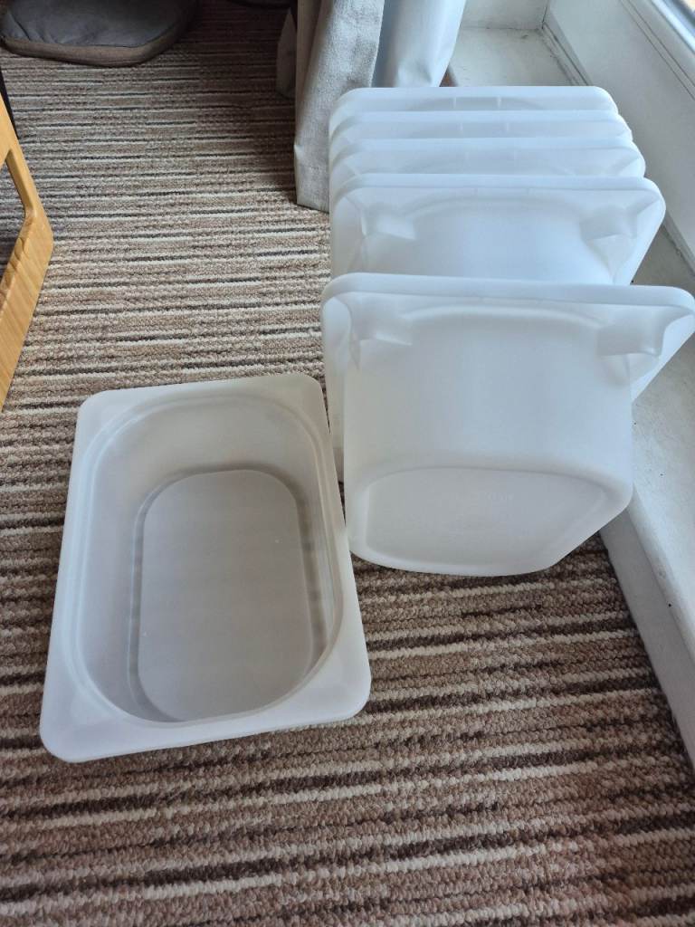 Set of 6 IKEA TROFAST Small White Plastic Storage Tubs - Good Condition 50p each