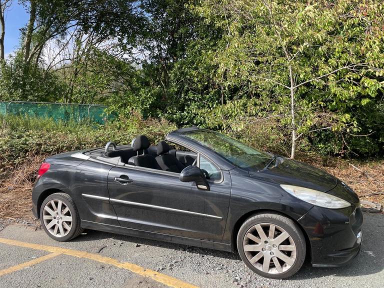 PEUGEOT 207 CC 1.6 VTI GT CONVERTIBLE 11 REG BLACK MOT MARCH 3RD 2026 SERVICE HISTORY LOW INSURANCE
