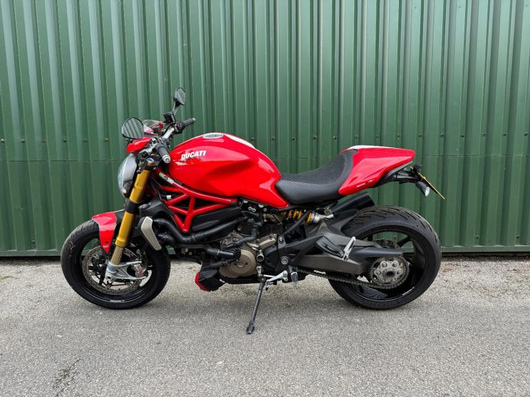 Ducati Monster 1200S White Stripe 2015 Red 23k Full Ducati History Ohlins