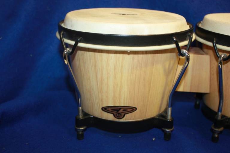 CP (Cosmic Percussion by LP) Bongos Natural Varnished 6in + 7in + Carry Bag ~ £40 ono