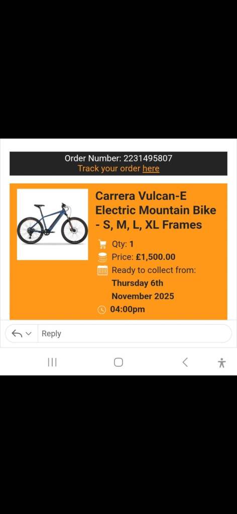 Carrera electric bike 