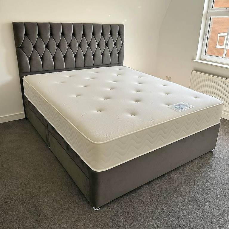 Stylish DIVAN 5FT King Size Divan Bed Base With Mattress & Storage >> 20% Discount >> Order Now>>