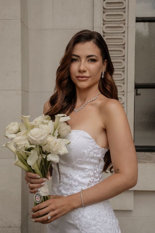 Elegant Satin & Lace Mermaid Wedding Dress – White, UK 8/10