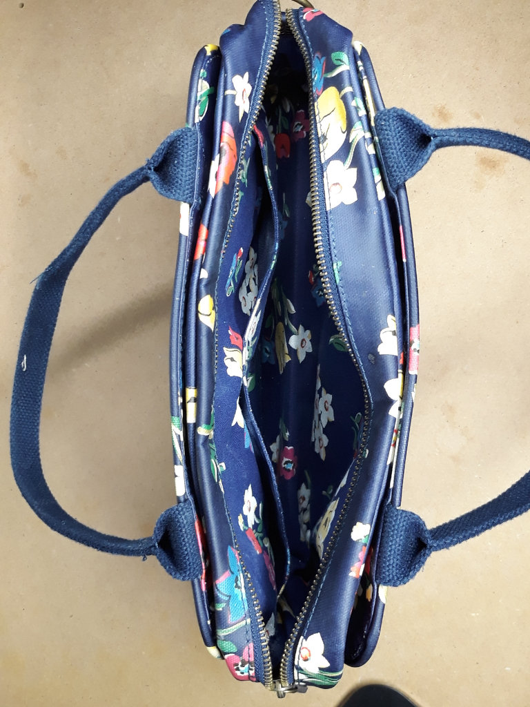 Cath Kidston bag, blue, Floral print