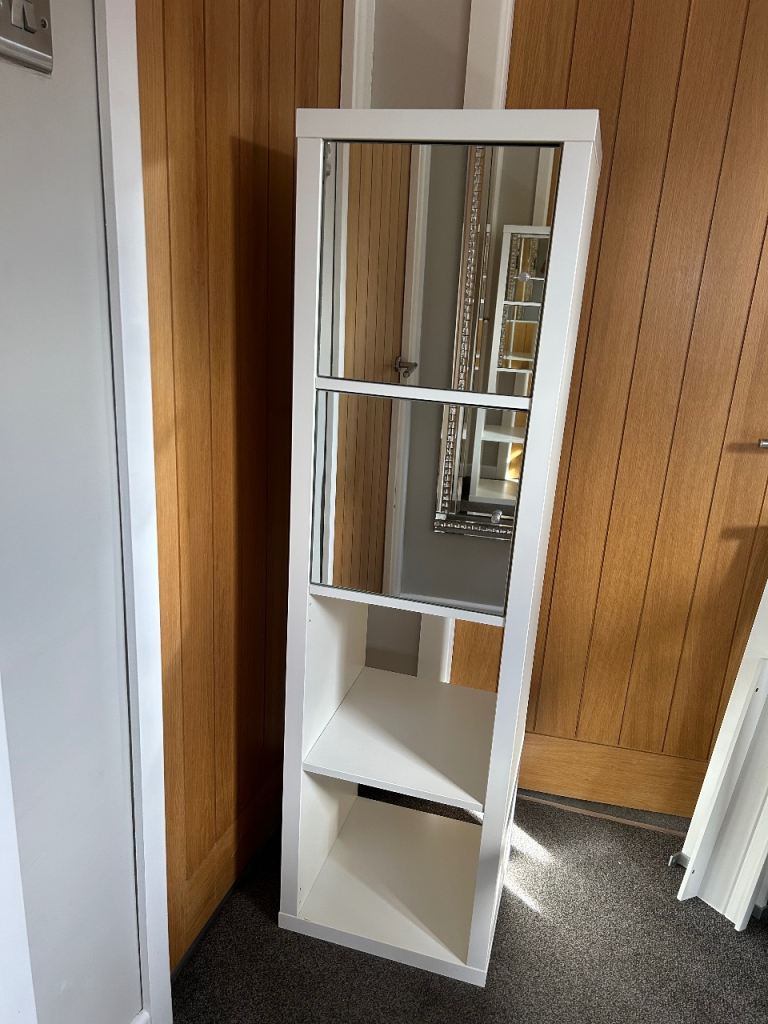 IKEA Kallax unit with 2 mirror doors
