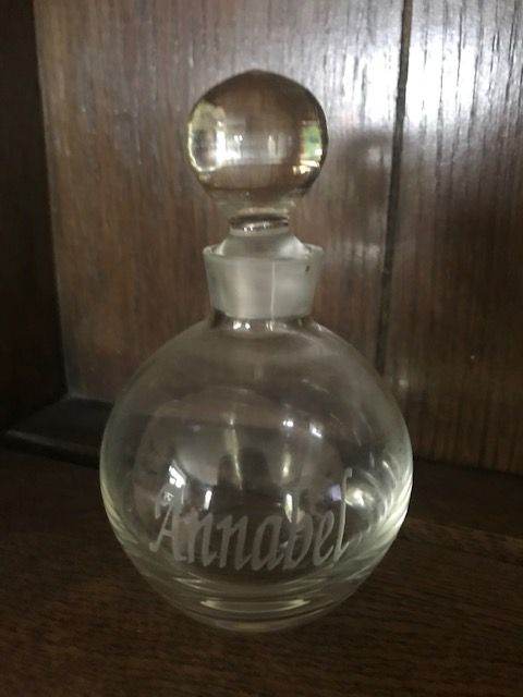 Glass Engraved Perfume Bottle - ‘Annabel’