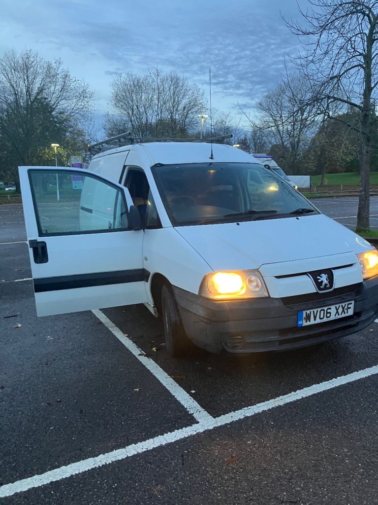 Old man selling old van