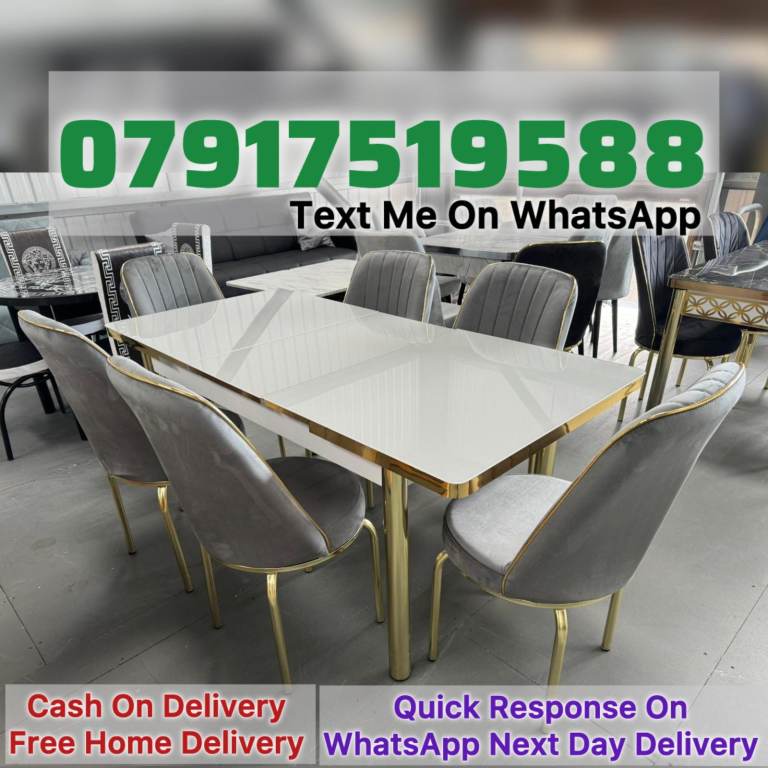 Available Dining Table With 4 And 6 Chairs