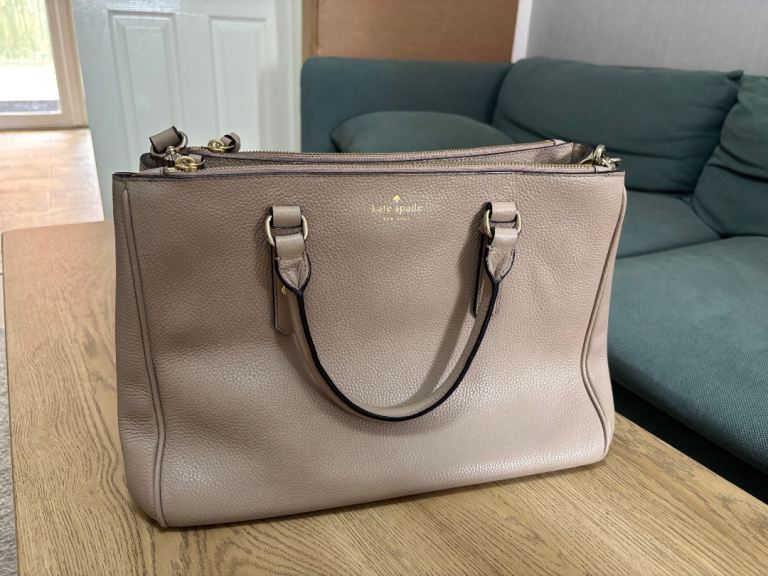 Kate Spade Leather Handbag – Light Brown, Good Condition