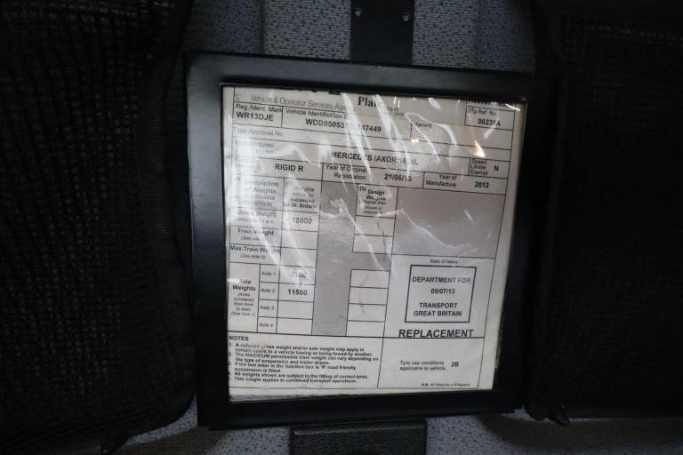 2013 (13 PLATE) Mercedes Benz AXOR 1824 4x2 Euro 6 Refrigerated